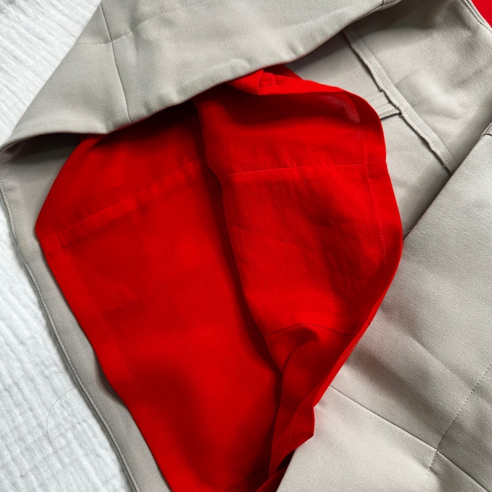 Chic Red and Tan Mini Dress - Picture 8 of 13